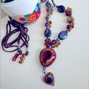 Wraparound Natural Stone Statement Necklace